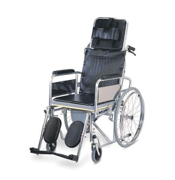 RECLINING WHEELCHAIR WITH COMMODE